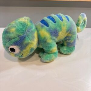 BUILD A BEAR Tie-Dye Chameleon Stuffed Animal 17" Lizard Reptile Green Blue BAB